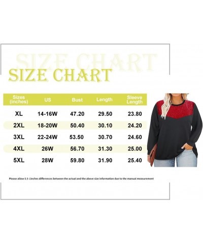 Plus Size Long Sleeve Tunic Tops for Women Henley V Neck T-Shirt V Neck Casual Blouses Fall Winter Halloween Christmas A-blac...