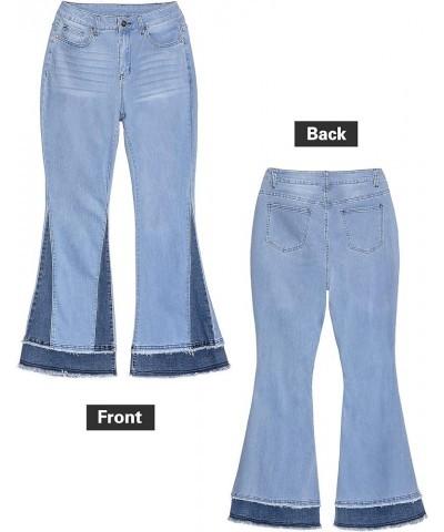 Bell Bottom Jeans for Women High Waisted Jeans for Women Stretchy Flare Denim Jeans Y2K Jeans Light Blue $16.45 Jeans