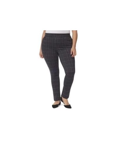 Women's Avery Ponte Slim Pull on Pant Reims Grid Plaid $12.12 Pants