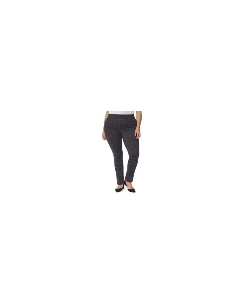 Women's Avery Ponte Slim Pull on Pant Reims Grid Plaid $12.12 Pants