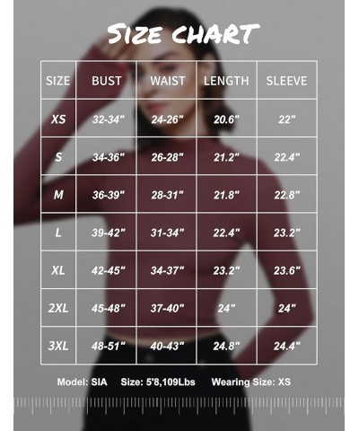 Women's Long Sleeve T Shirts Mock Turtleneck Slim Fit Tops Sexy Basic Tee Smoke Cloud Pro Collection Marsala $17.97 T-Shirts