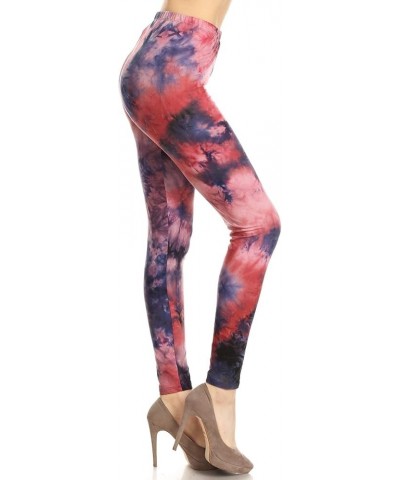 High Waisted Tie Dye & Fabric Print Leggings for Women - Reg, Plus, 1X3X, 3X5X Full Length Intimate Mars $10.07 Leggings