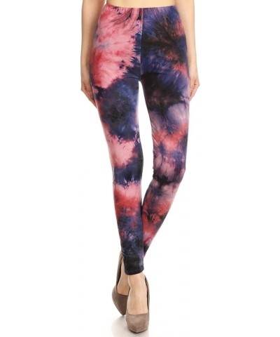 High Waisted Tie Dye & Fabric Print Leggings for Women - Reg, Plus, 1X3X, 3X5X Full Length Intimate Mars $10.07 Leggings