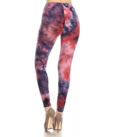 High Waisted Tie Dye & Fabric Print Leggings for Women - Reg, Plus, 1X3X, 3X5X Full Length Intimate Mars $10.07 Leggings