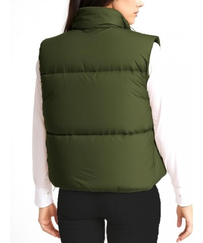 Womens Cropped Puffer Vests Lightweight Reversible Sleeveless Jackets Zip Up Padded Gilet Winter Y2k Puffy Crop Tops 1-coffee...