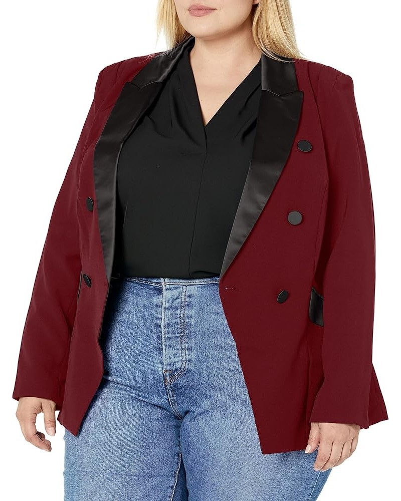 Women's City Chic Plus Size JKT Tuxe Luxe Claret $16.37 Jackets