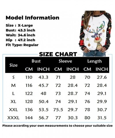 Women's Christmas Crewneck Sweatshirt Casual Fashion Print Long Sleeve O Neck Pullover Top Blouse Sweatshirt 3-hot Pink $10.1...