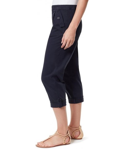 Women's Utility Pull on High Rise Straight Leg Capri Majestic Blue $13.74 Jeans