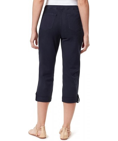 Women's Utility Pull on High Rise Straight Leg Capri Majestic Blue $13.74 Jeans