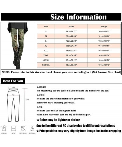 Print Leggings for Women Spring Vintage High Waisted Cotton Tights Patterned Workout Soft Stretchy Holiday Leggings F_d $8.66...