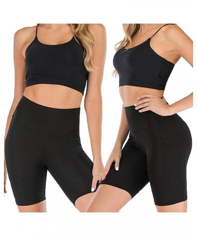 8'' High Waist Biker Shorts for Women-Workout Yoga Shorts Running Summer Soft Pants with Pockets 2 Black,navy,pink 3 Pack $13...