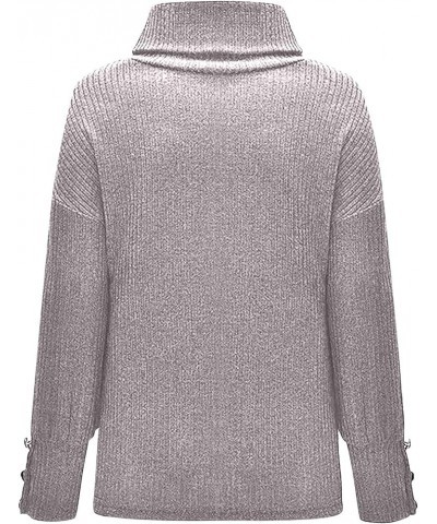 Plus Size Sweaters for Women Fashion Knit Jumper Womens Long Sleeve Tops Casual Ladies Solid Blouses Clothes 1-gray $9.67 Swe...