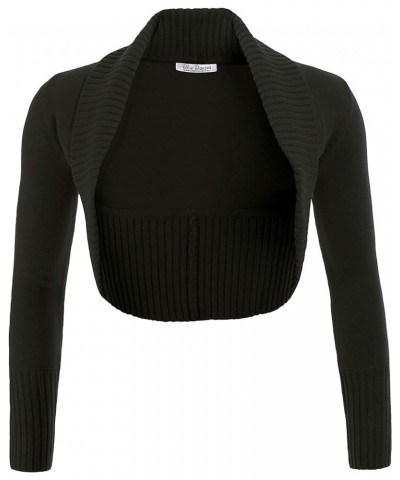 Women's Long Sleeve Shrug Black $34.30 Sweaters