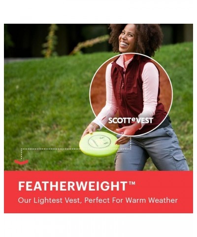 Featherweight Vest for Women - 16 Hidden Pockets - Lightweight Water Repellent for Travel & More Cement $60.86 Vests