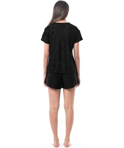 Women's Beyondsoft Sleep Tee and Shorts Set Black $13.55 Sleep & Lounge