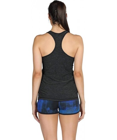 Workout Tank Tops for Women - Racerback Athletic Yoga Tops, Running Exercise Gym Shirts Black Heather $7.64 Activewear