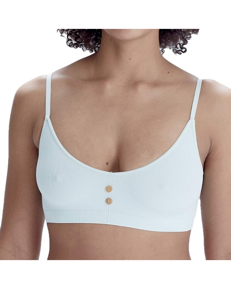 Women's Eco-wear Rib Bra Blue (Seafoam) $11.95 Lingerie