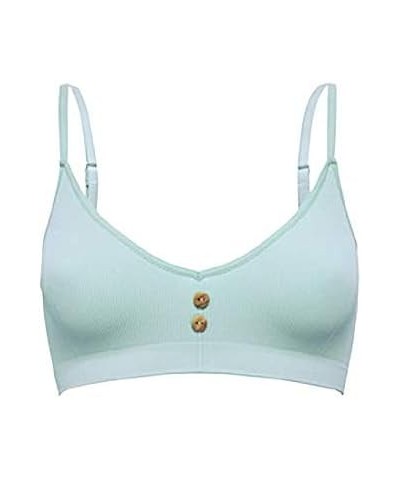 Women's Eco-wear Rib Bra Blue (Seafoam) $11.95 Lingerie