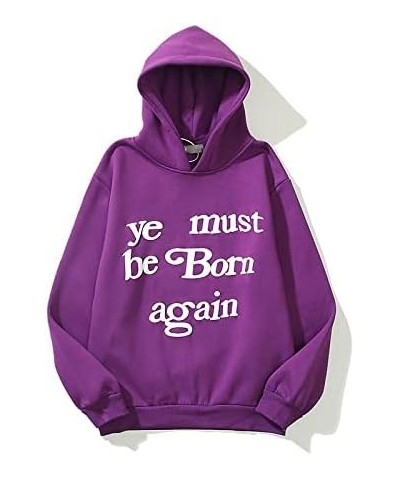 Y2K Men's and Women's Hip Hop Graffiti Letter Hoodie Sweater Loose Hoodie Letter - Yellow $22.79 Hoodies & Sweatshirts