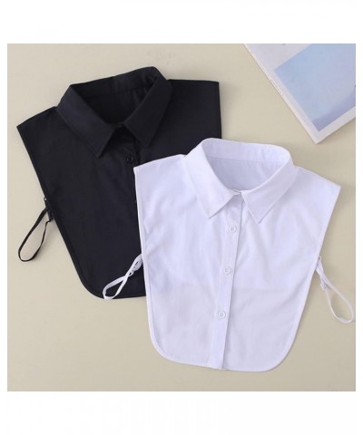 Half Shirt Blouse Fake Collar Detachable Dickey Collar Faux False Collar 28(black,white) $12.17 Blouses