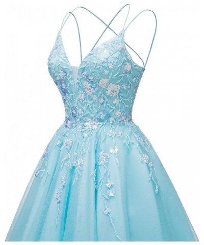 Lace Appliques Homecoming Dresses Short Tulle Prom Dress Cocktail Party Gowns Evening Dress Royal-blue $32.00 Dresses