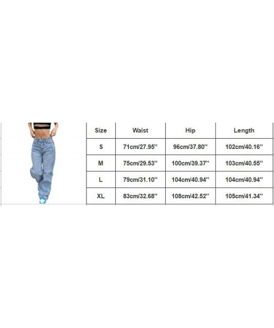 Jeans for Women Stretch Teens Rock Goth Trouser Wide Leg Jeans Y2k Streetwear Joggers Baggy Pants Alt Fashion Blue $17.33 Others