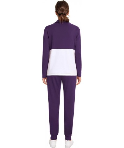 Sweatsuits For Women Set 2 Piece Outfits For Women Jogging Suit Lounge Sweatshirt & Jogger Pants With Pockets H0256-purple $1...