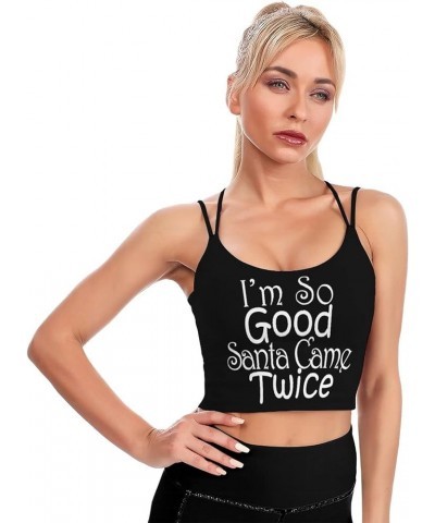 I'm So Good Santa Game Twice Sports Bras for Women Yoga Fitness, Padded Yoga Bra Funny Gifts for Wife Girlfriend Funny-8 $9.6...