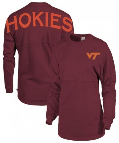 All NCAA Women's Spirit Wear Jersey T-Shirts Virginia Tech Hokies 025 - Cardinal Red $26.99 T-Shirts