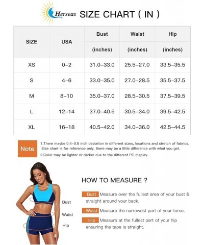 Women Two Piece Sporty Bikini Set Color Block High Waist Shorts Bottom Slimming Swimsuit Rose $17.15 Swimsuits