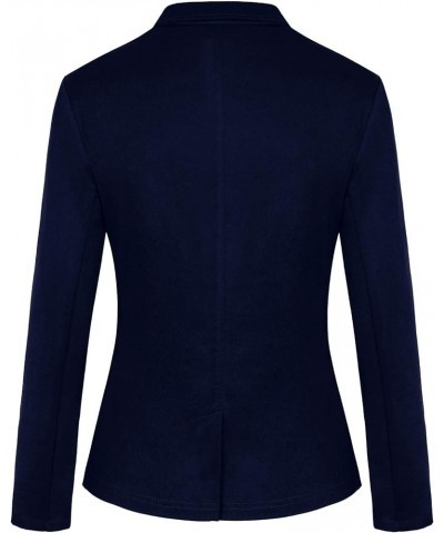 Blazers for Women Casual Long Sleeve Button Front Blazer Work Office Blazers Jacket with Pockets Navy $24.50 Blazers