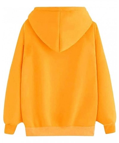 Women's Casual Heart Print Hoodies Lightweight Long Sleeve Pullover Hoodie Sweatshirt Tops with Kangaroo Pocket 05yellow $3.8...