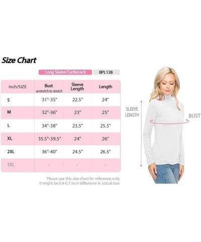 Women's Long Sleeve Mock Turtleneck - Premium Soft Stretch Lightweight Layer Basic Pullover Shirt Top Bpl128 / Olive $8.78 Un...