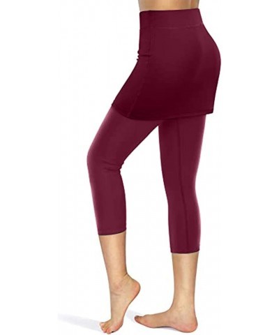 Womens Fitness Clothing Yoga Sports Workout Women's Pants Running Athletic Pants Workout Leggings Thermal Velvet A-wine $7.57...