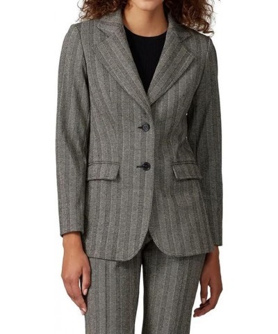 Rent The Runway Pre-Loved Grey Striped Suit Jacket Grey $28.75 Suits