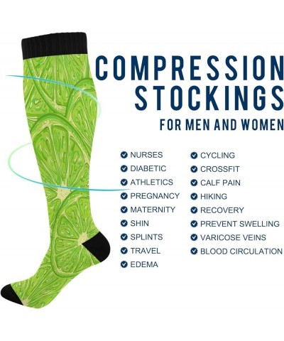 Fashion Socks for Women and Men Sport Knee High Compression Socks Support for Running Hiking Fitness Multicolor05 $6.62 Activ...