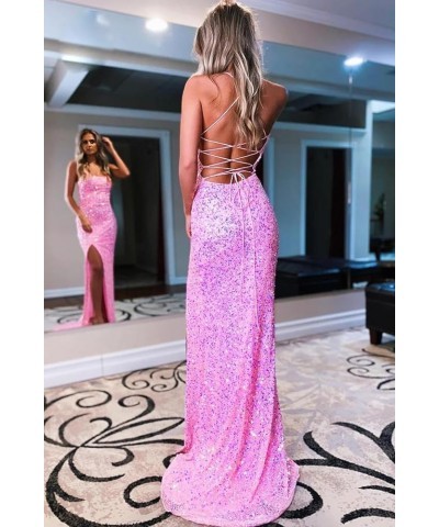 Women's Spaghetti Straps Sequin Homecoming Dresses Sparkly Glitter Short Prom Cocktail Gowns for Teens RS002 Long-dusty Rose ...