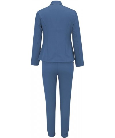 Business Casual Outfits for Women 2 Piece Sets 2024 Open Front Jackets Wide Pant Suits Plus Size Dressy Suit Sets A1blue $13....