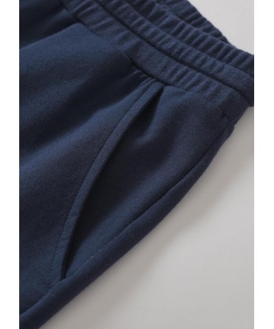 Women's 34" Inseam Tall Cotton Sweatpants with Pockets Navy $14.62 Activewear