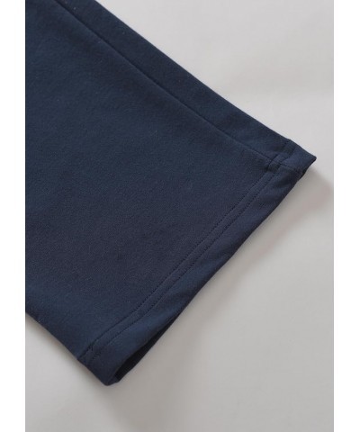 Women's 34" Inseam Tall Cotton Sweatpants with Pockets Navy $14.62 Activewear