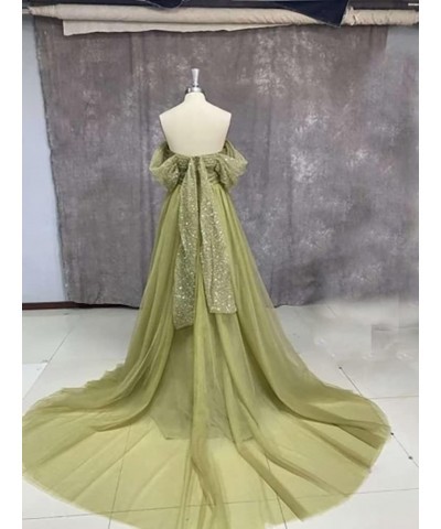 Off Shoulder Sequin Prom Dresses Tulle Ball Gowns Sparkly A Line Formal Evening Gowns for Women Gold $35.28 Dresses