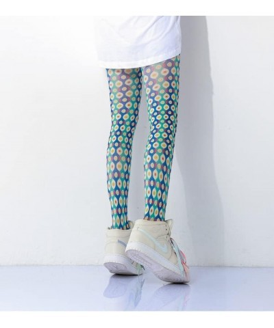 Women Tights, Sheer High Waist Pantyhose, Vintage Control Top Stockings, Siwa 3 Blue Pop Art $19.71 Socks