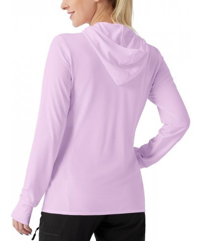 Women's UPF 50+ Sun Protection Hoodie Jacket Long Sleeve Sun Shirts Hiking Outdoor Performance with Pockets Pink $12.59 Jackets