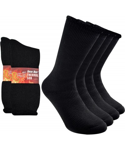 1/2 Pack Men's Winter Warm Thermal Socks Women's Crew Thick Insulated Heated Boot Socks for Hiking Skiing 2 Pair Black $14.09...