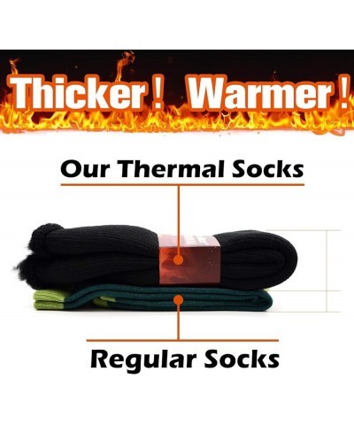 1/2 Pack Men's Winter Warm Thermal Socks Women's Crew Thick Insulated Heated Boot Socks for Hiking Skiing 2 Pair Black $14.09...