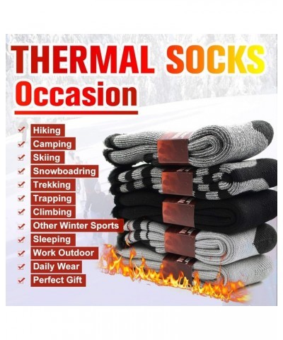 1/2 Pack Men's Winter Warm Thermal Socks Women's Crew Thick Insulated Heated Boot Socks for Hiking Skiing 2 Pair Black $14.09...