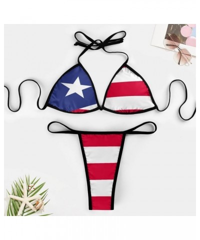 Women Bikini Set Puerto Rico Flag Two Piece Swimsuit Swimwear Bathing Suit Tankini Swimsuit Set XS 2XL Style-3-2 $11.86 Swims...