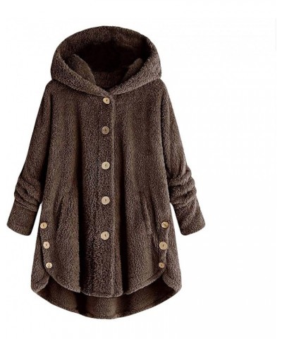 Winter Coats For Women 2023 Trendy Warm Hooded Jackets Casual Long Sleeve Outerwear Clothes 7-coffee $9.37 Jackets