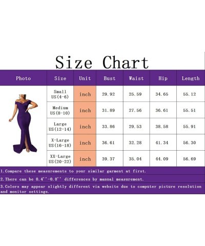 Women's Sexy Off Shoulder Dress V Neck High Split Long Formal Party Maxi Floor Dresses Evening Gown 6indigo Blue Purple $18.0...