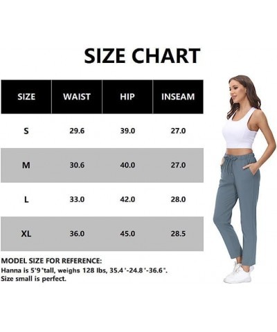 Women's Ankle Pant Autumn Pants with Pockets Ankle Pants - Grey $14.88 Activewear